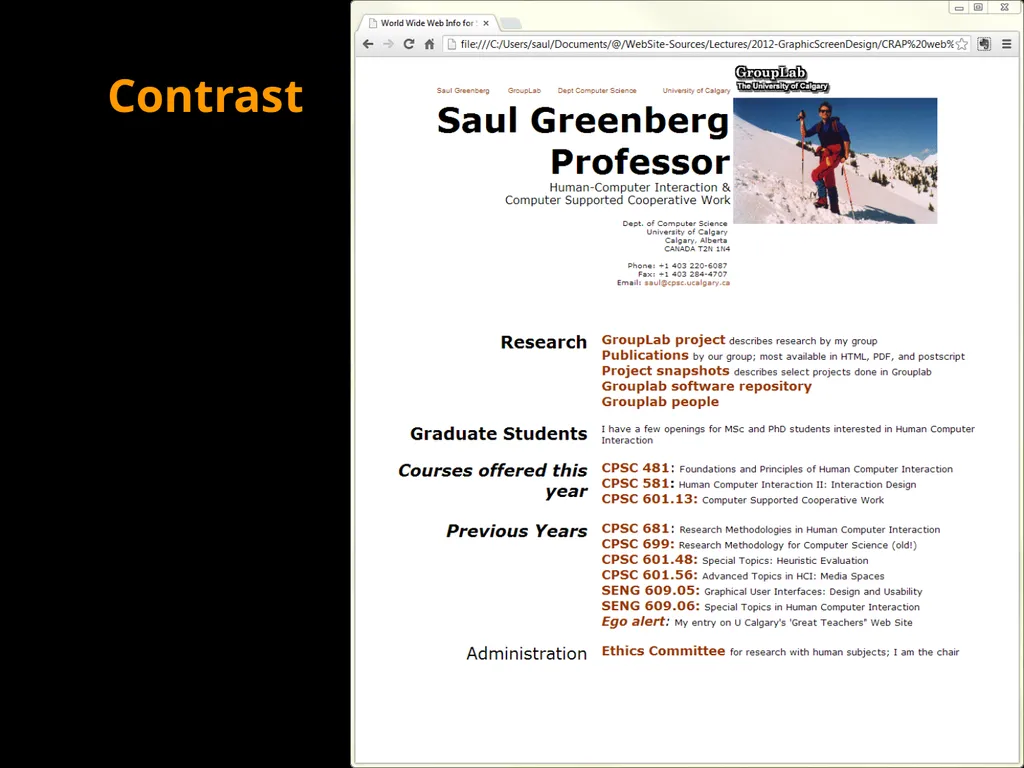 Graphical Screen Design Part 1: Contrast, - slide 12 of 25