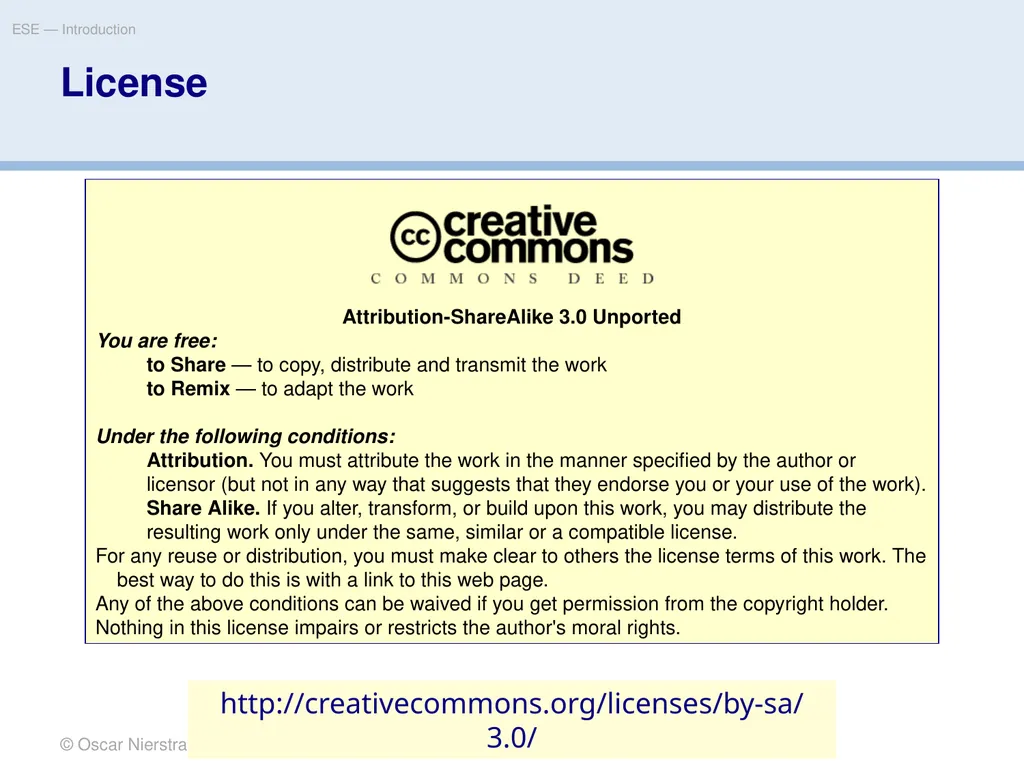 Introduction to Software Engineering 8. User - slide 33 of 33