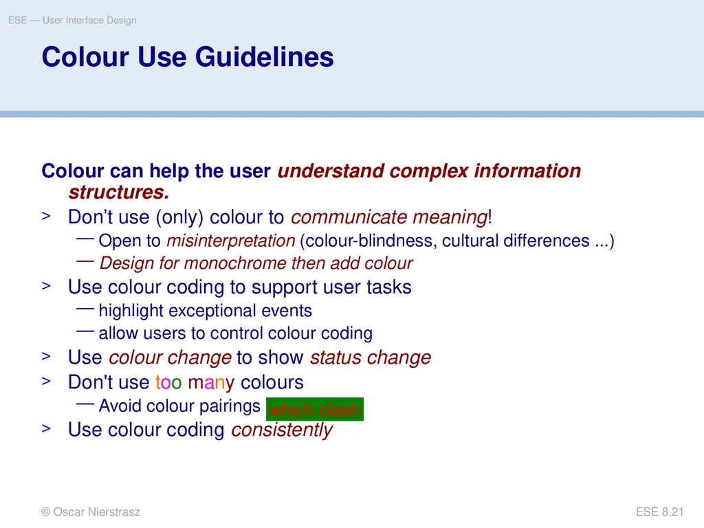 Introduction to Software Engineering 8. User - slide 21 of 33
