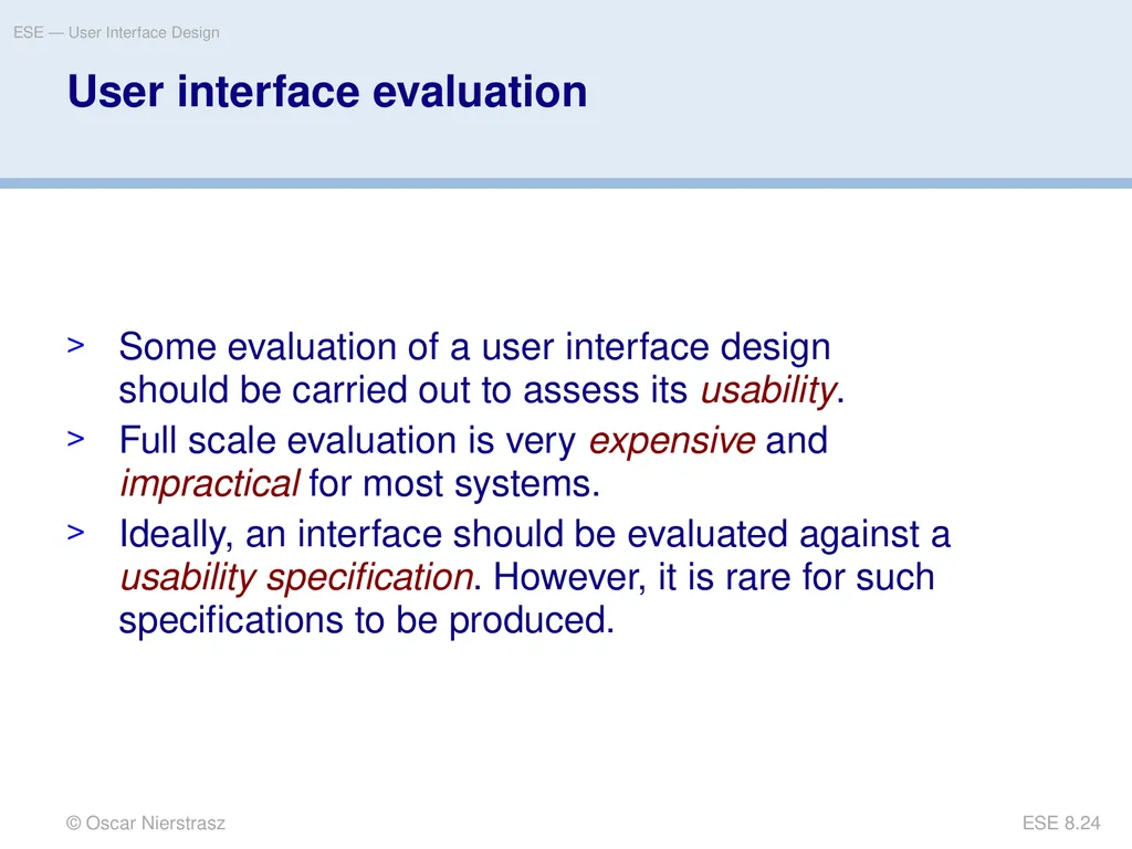 Introduction to Software Engineering 8. User - slide 24 of 33