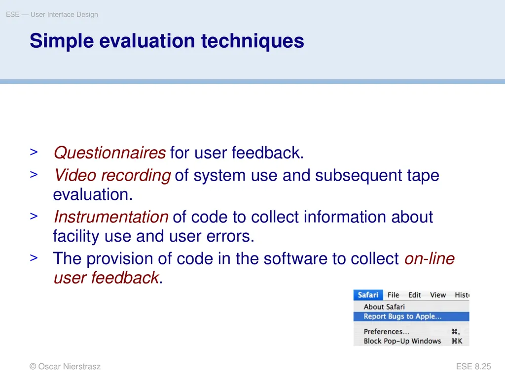Introduction to Software Engineering 8. User - slide 25 of 33