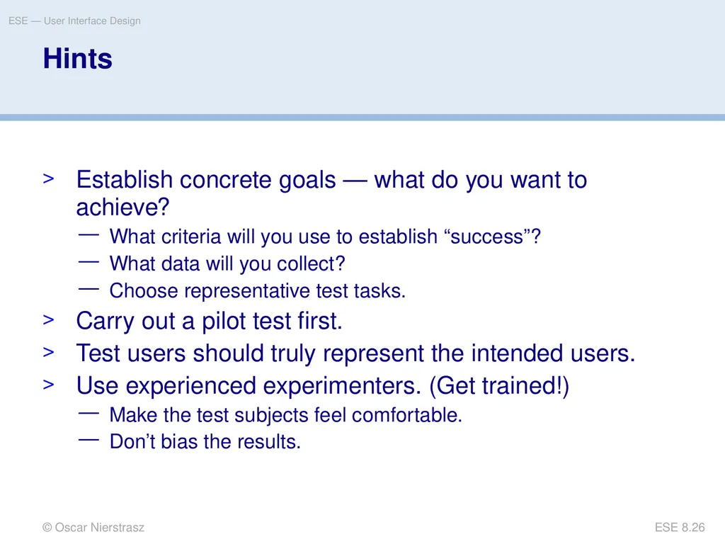 Introduction to Software Engineering 8. User - slide 26 of 33