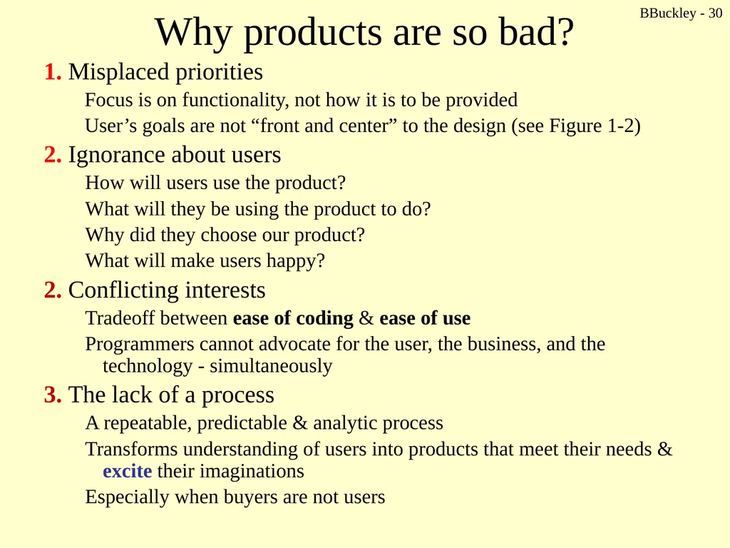BBuckley - 1 CSc 238 Human Computer Interface - slide 30 of 63