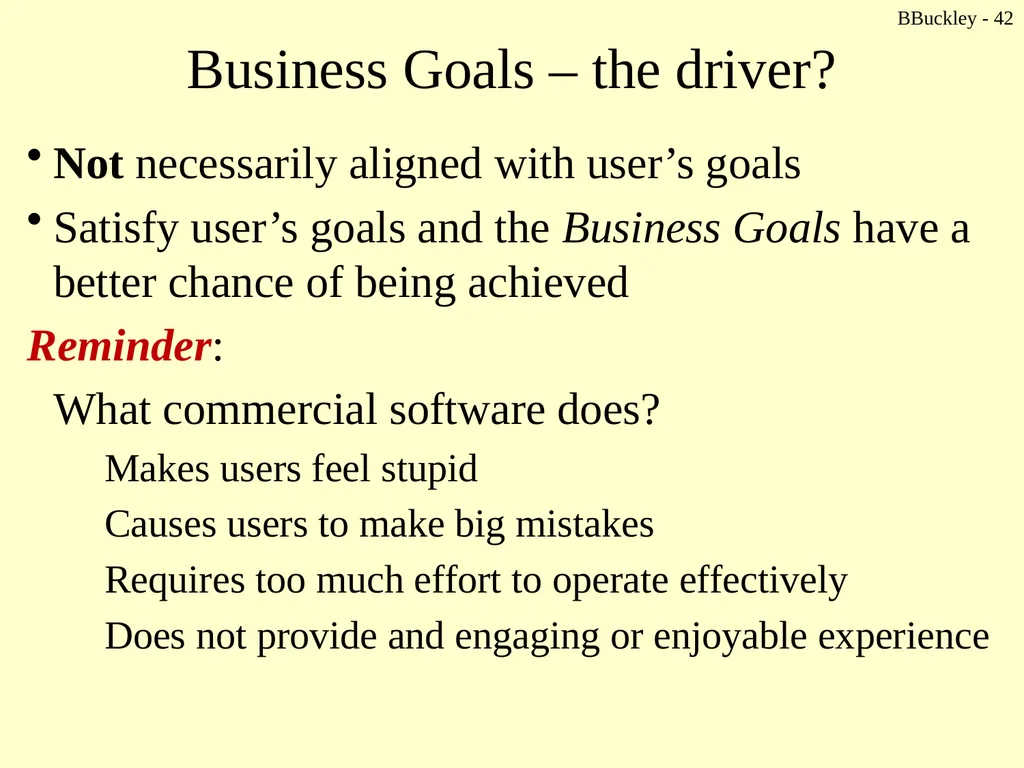 BBuckley - 1 CSc 238 Human Computer Interface - slide 42 of 63