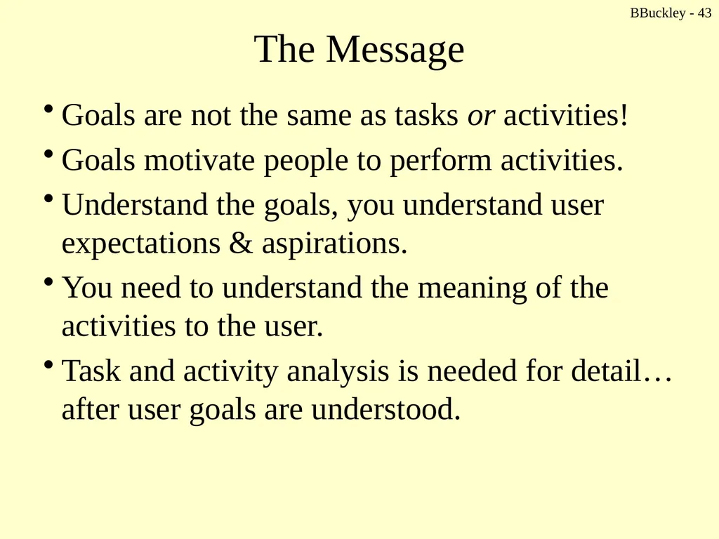 BBuckley - 1 CSc 238 Human Computer Interface - slide 43 of 63