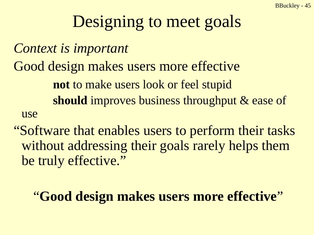 BBuckley - 1 CSc 238 Human Computer Interface - slide 45 of 63