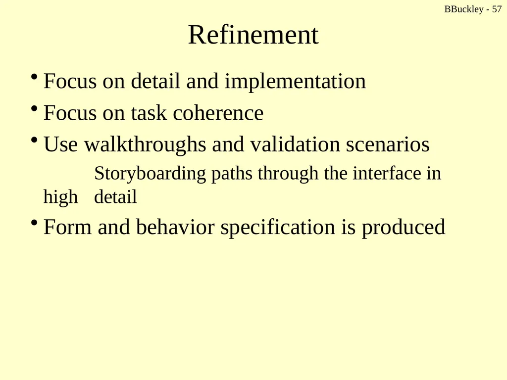 BBuckley - 1 CSc 238 Human Computer Interface - slide 57 of 63