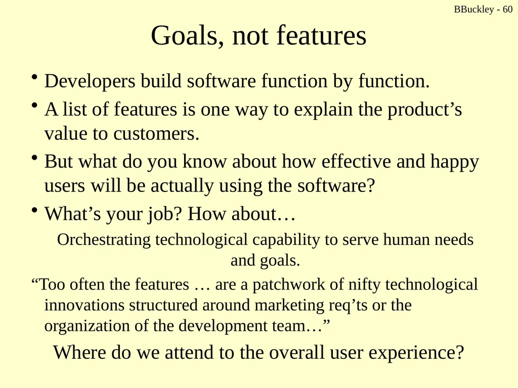 BBuckley - 1 CSc 238 Human Computer Interface - slide 60 of 63
