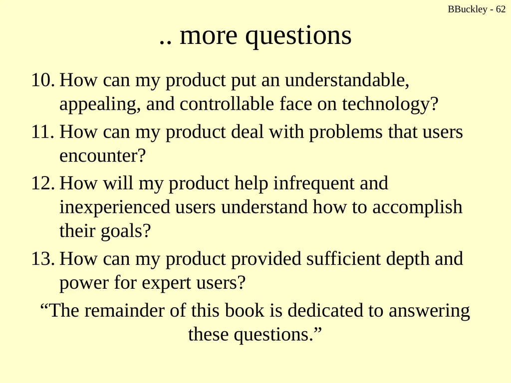 BBuckley - 1 CSc 238 Human Computer Interface - slide 62 of 63