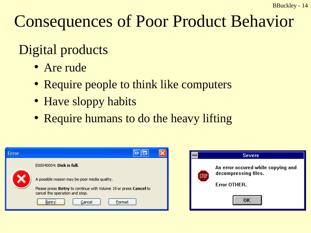 BBuckley - 1 CSc 238 Human Computer Interface - slide 14 of 63