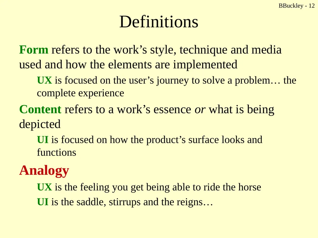 BBuckley - 1 CSc 238 Human Computer Interface - slide 12 of 63