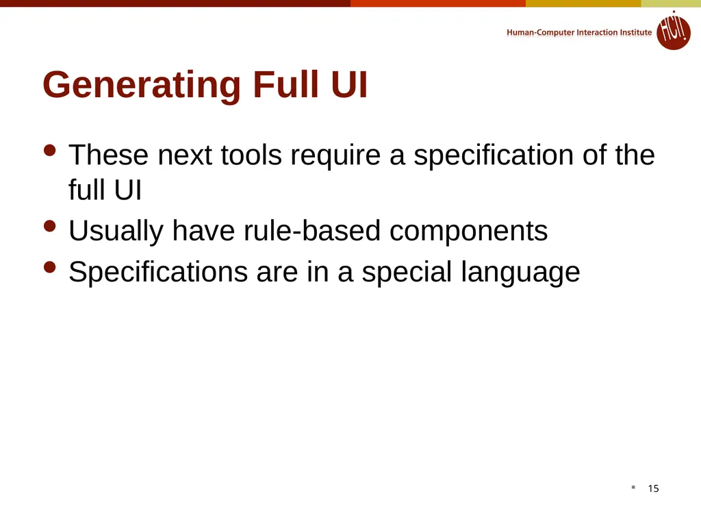 Lecture 12: Model-based tools: Creating the UI - slide 15 of 33