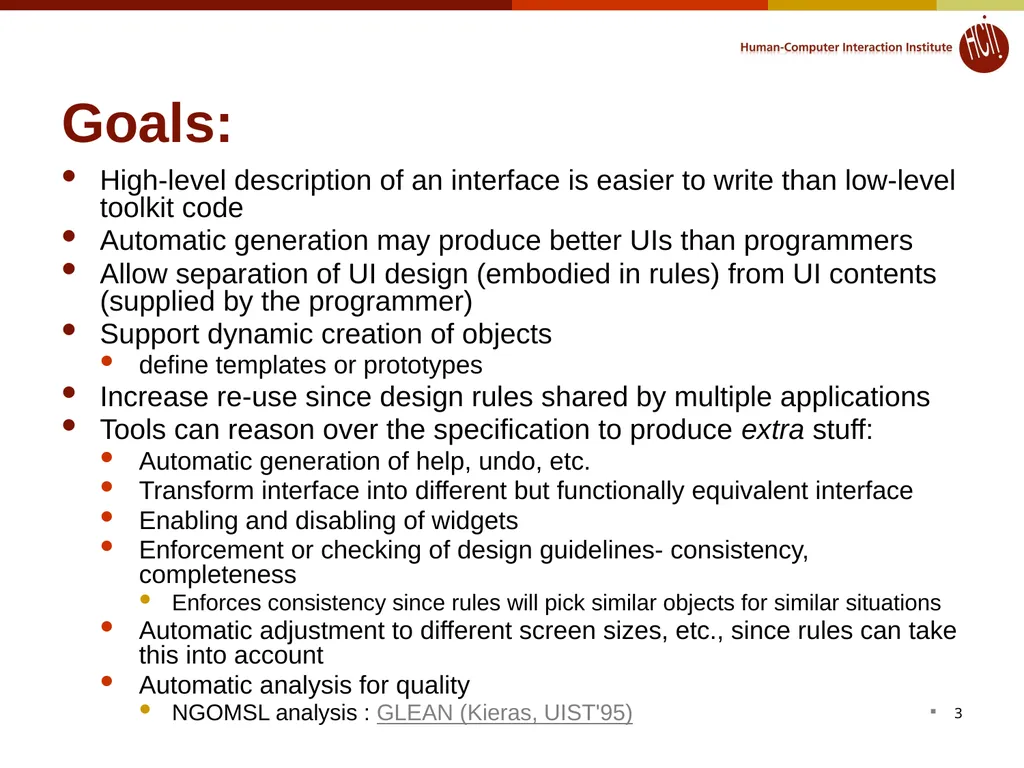 Lecture 12: Model-based tools: Creating the UI - slide 3 of 33