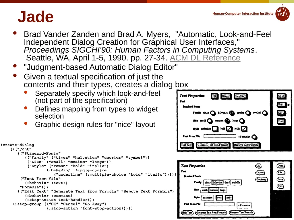 Lecture 12: Model-based tools: Creating the UI - slide 11 of 33