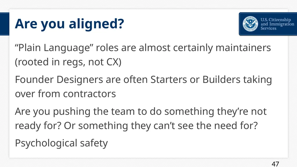 You Are The User: Recognizing Systemic Challenges - slide 47 of 48