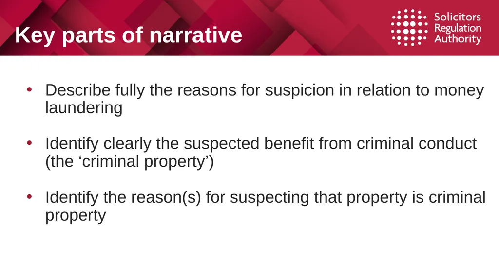 1 Suspicious Activity Reports (SARs) Tackling - slide 17 of 26