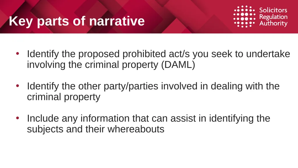 1 Suspicious Activity Reports (SARs) Tackling - slide 18 of 26