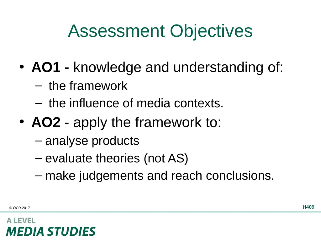 H409/02 Evolving Media Annotated sample assessment - slide 3 of 6