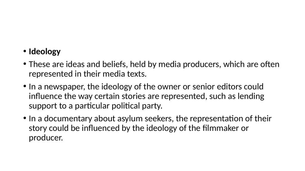 Representation: Media as text What is - slide 10 of 19