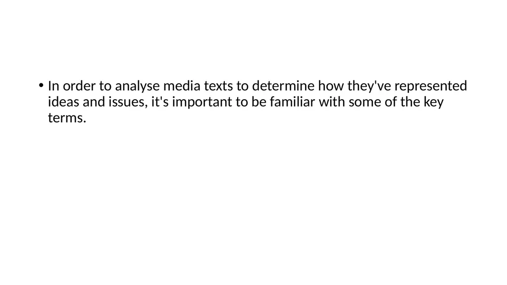 Representation: Media as text What is - slide 4 of 19