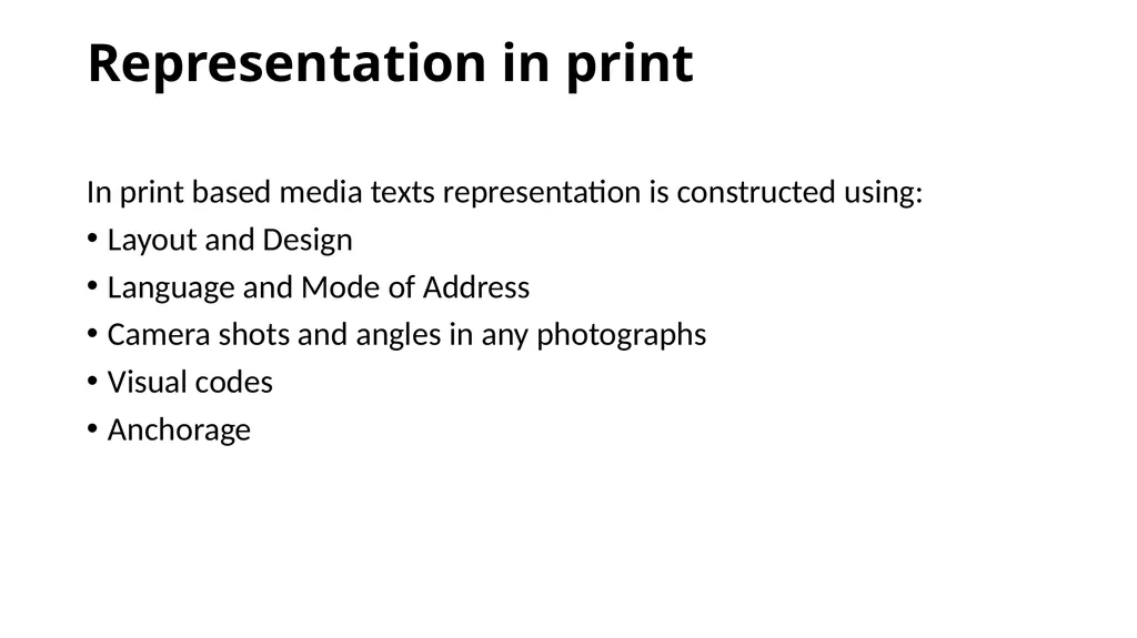 Representation: Media as text What is - slide 13 of 19