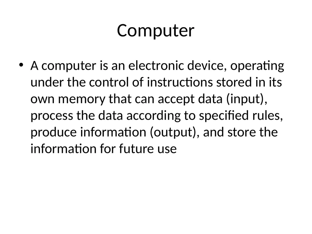 Fundamentals of Information Technology Chapter 1 - slide 2 of 38