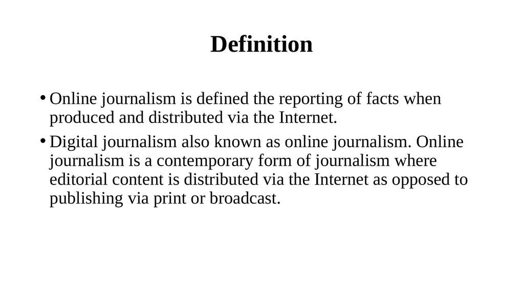 Online Journalism Lecture Introduction to Mass - slide 6 of 20