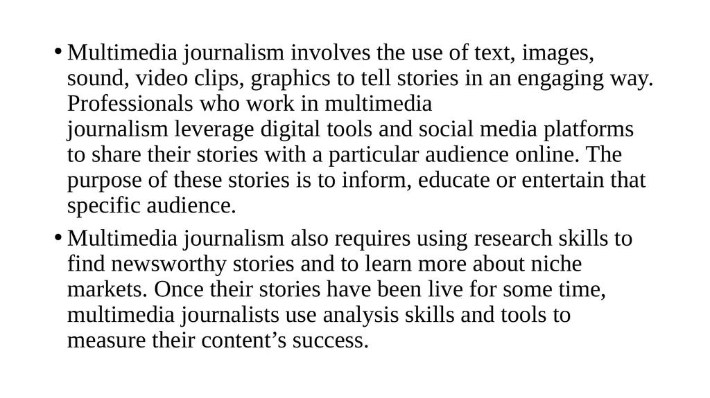 Online Journalism Lecture Introduction to Mass - slide 8 of 20