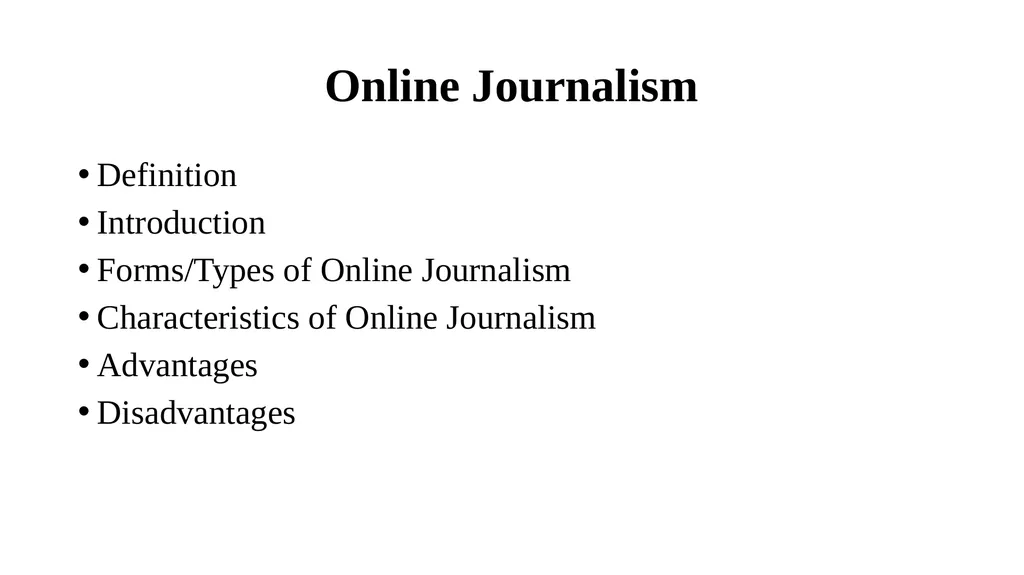 Online Journalism Lecture Introduction to Mass - slide 2 of 20