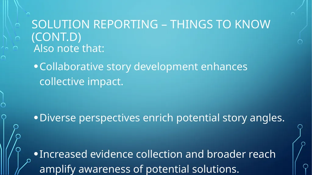 Development and Solution Reporting What you need - slide 20 of 30