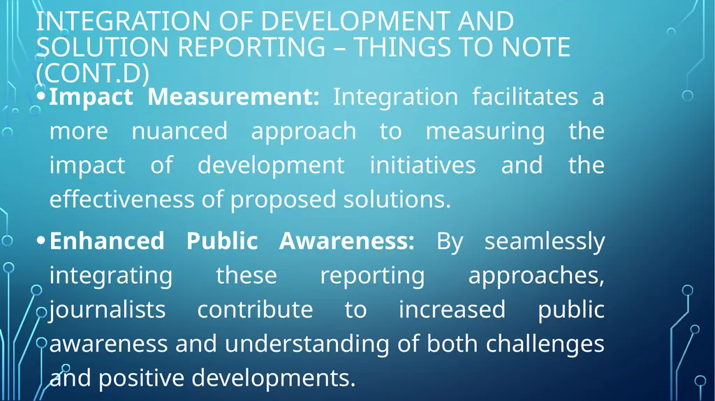 Development and Solution Reporting What you need - slide 23 of 30