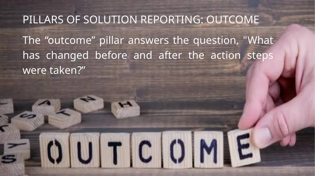 Development and Solution Reporting What you need - slide 16 of 30