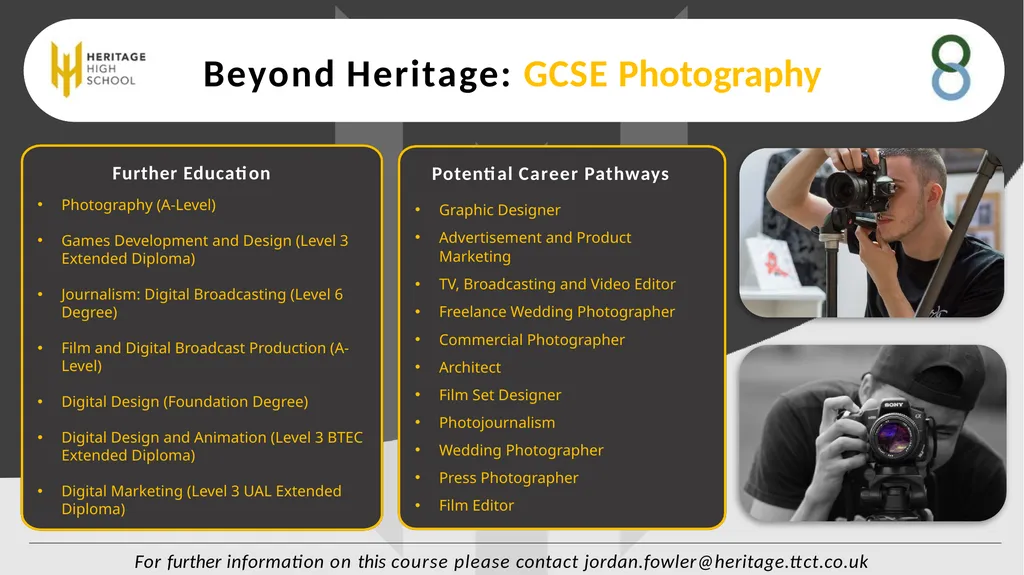 Course Information: GCSE Photography Photography - slide 5 of 5