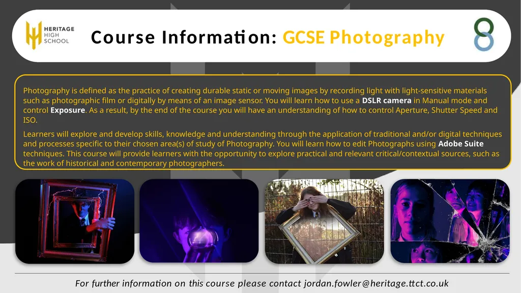 Course Information: GCSE Photography Photography - slide 1 of 5