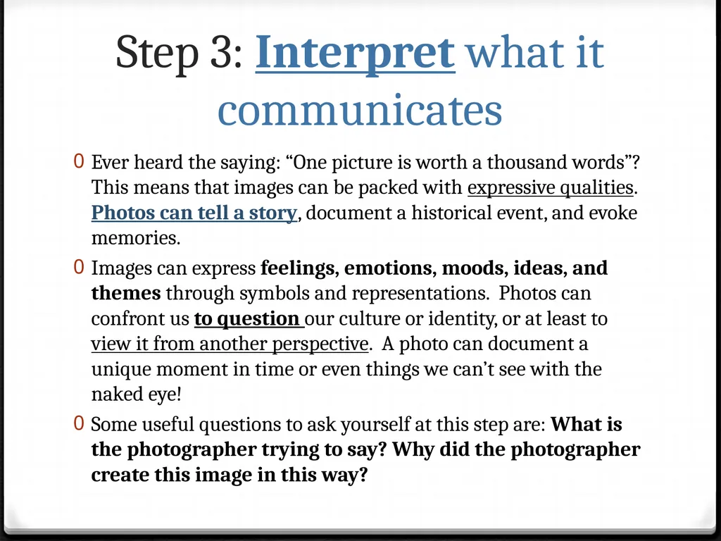 The 4-Step Critique Process Digital Photography 1A - slide 7 of 12