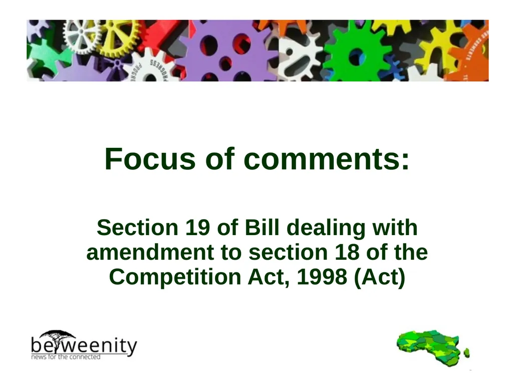 Standing Committee on Finance: Comments on - slide 3 of 22
