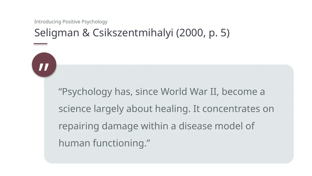 Introducing Positive Psychology PowerPoint - slide 5 of 19