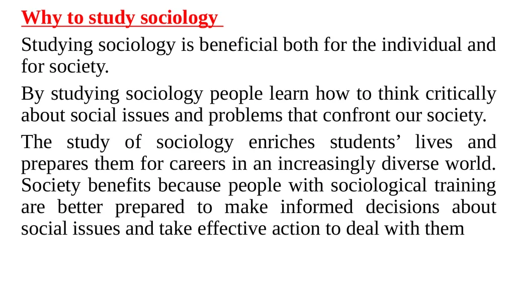 Introduction to sociology Lecture 1 Prof. - slide 12 of 23