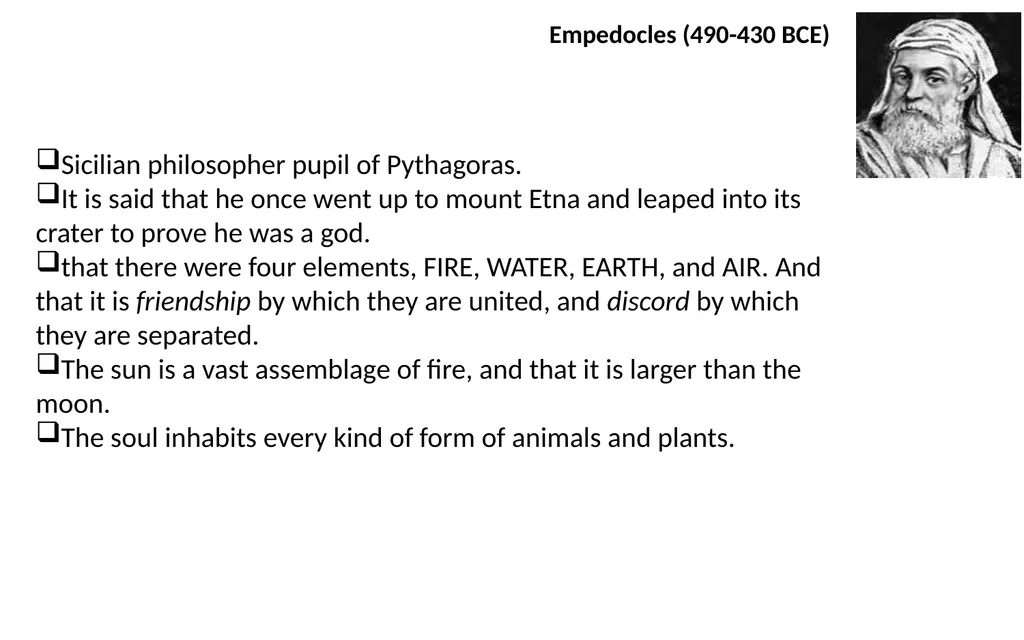 The Pre-Socratics were 6Th and 5Th century BCE - slide 52 of 74