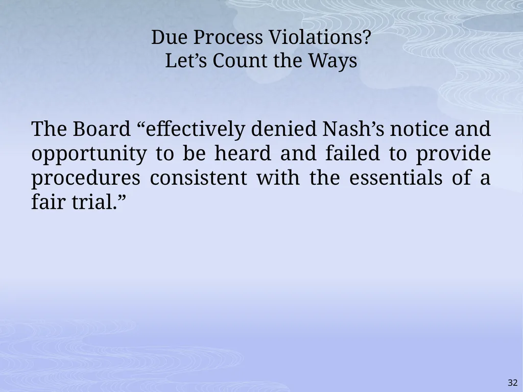 RULES AND RIGHTS: THE QUASI-JUDICIAL ROLE AND YOUR - slide 32 of 34