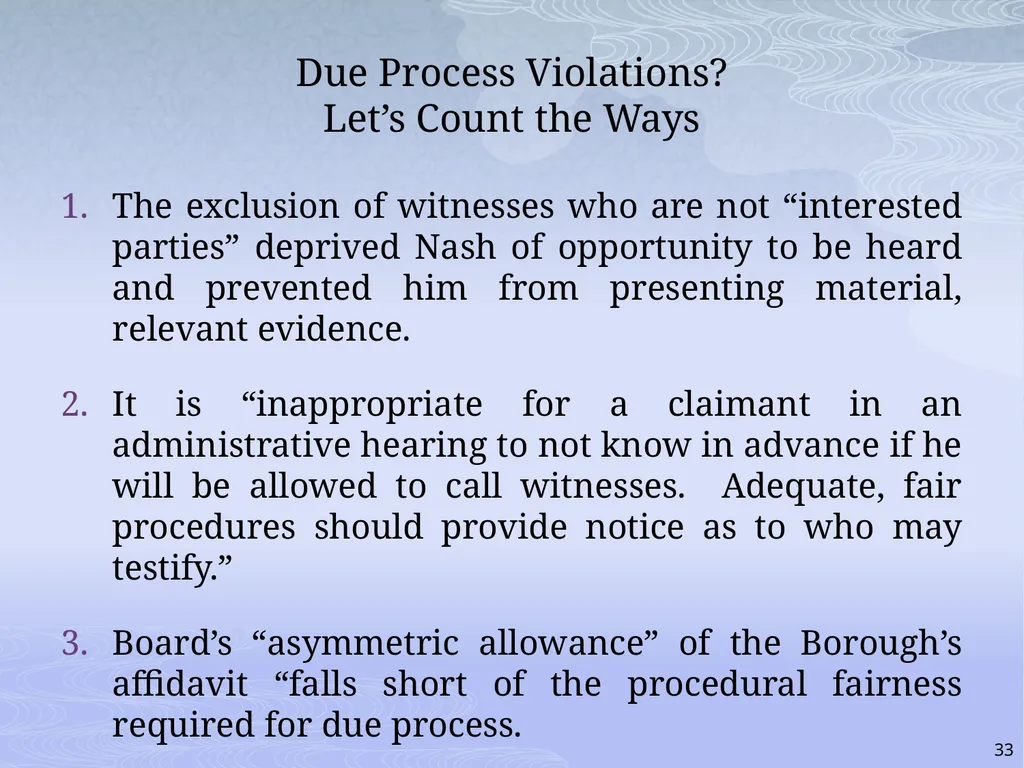 RULES AND RIGHTS: THE QUASI-JUDICIAL ROLE AND YOUR - slide 33 of 34