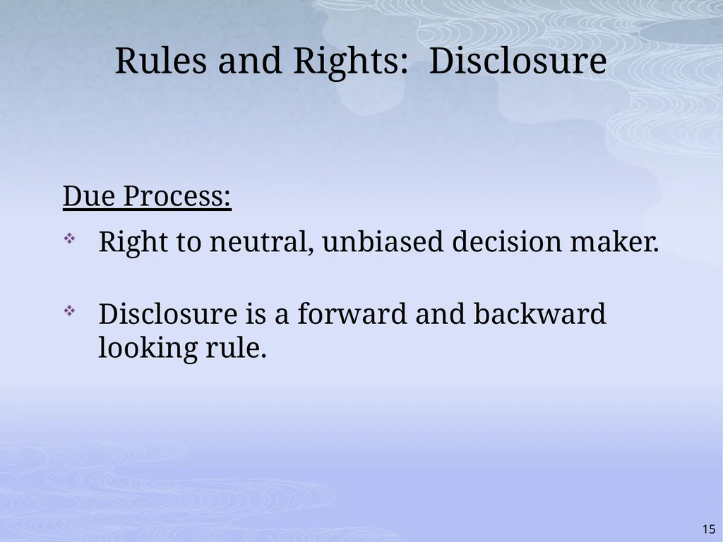 RULES AND RIGHTS: THE QUASI-JUDICIAL ROLE AND YOUR - slide 15 of 34