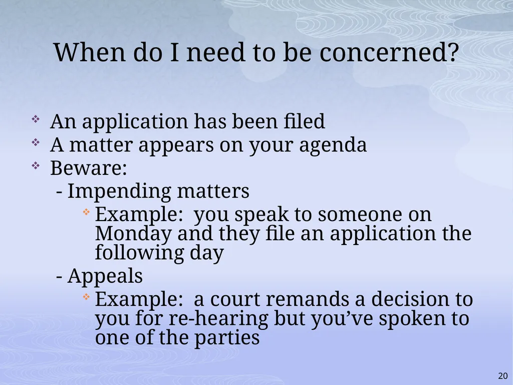RULES AND RIGHTS: THE QUASI-JUDICIAL ROLE AND YOUR - slide 20 of 34