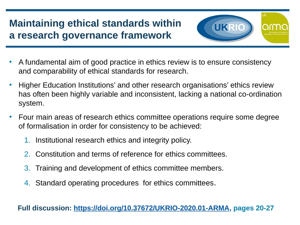 Research Ethics Support and Review in Research - slide 8 of 13