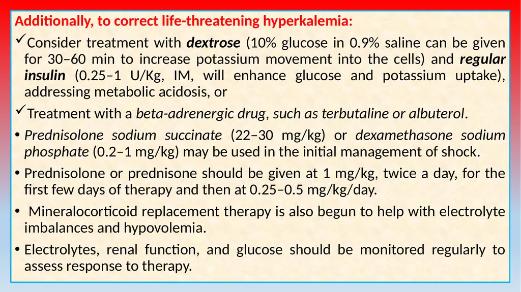 Canine Hypoadrenocorticism (Addison Disease) Unit: - slide 10 of 12