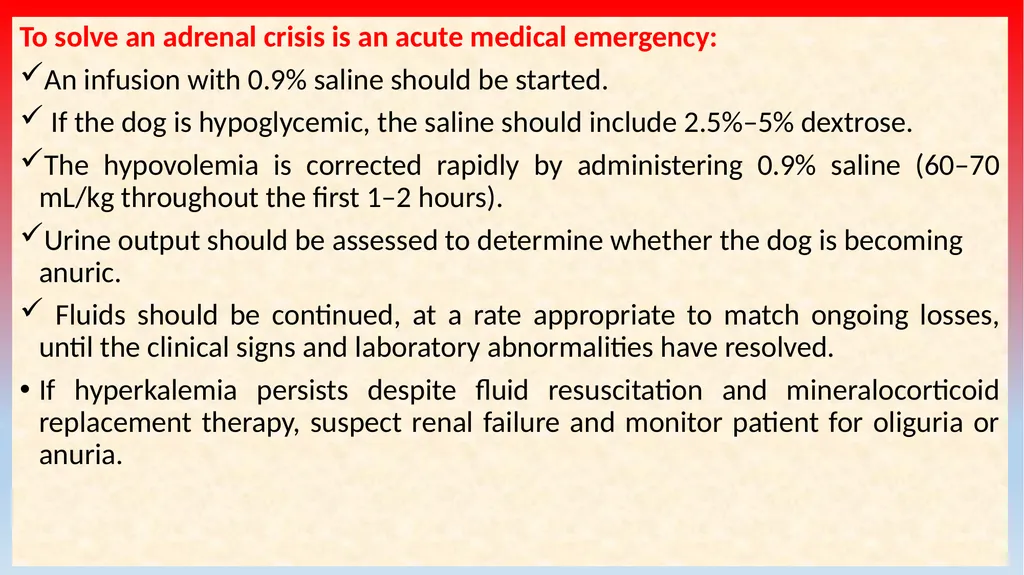 Canine Hypoadrenocorticism (Addison Disease) Unit: - slide 9 of 12