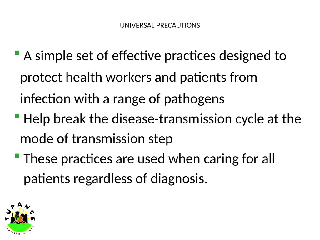 INFECTION PREVENTION INFECTION PREVENTION It is - slide 6 of 34