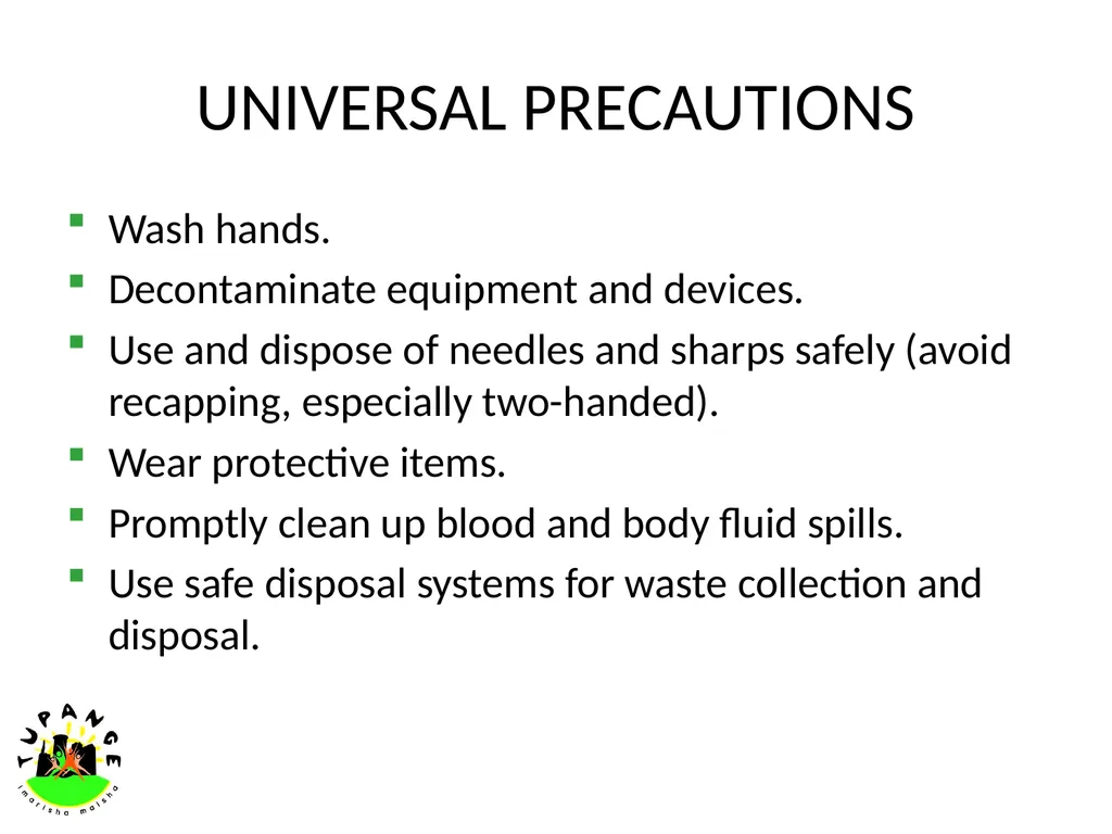 INFECTION PREVENTION INFECTION PREVENTION It is - slide 7 of 34