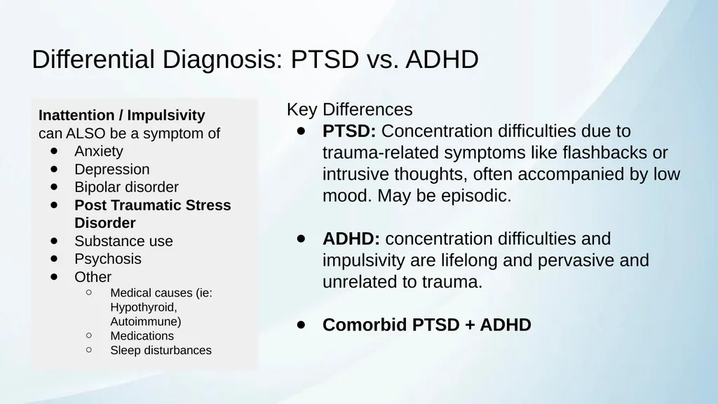 ADHD in Transitional Age Youth Developed by: - slide 21 of 61