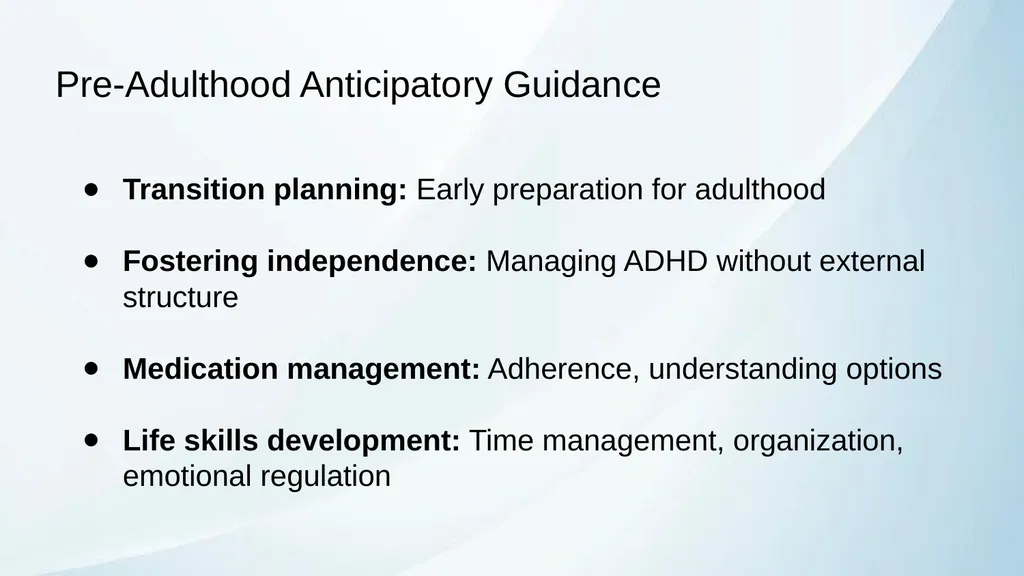 ADHD in Transitional Age Youth Developed by: - slide 47 of 61